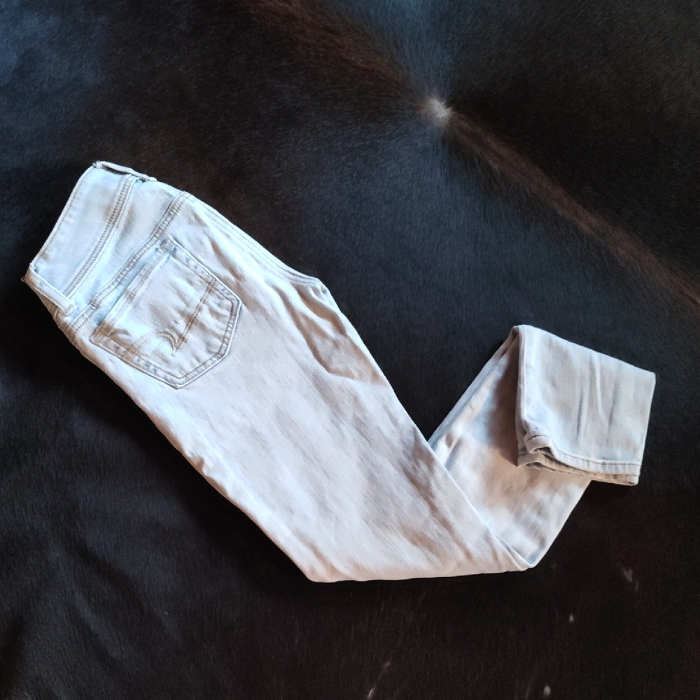 American Eagle Outfitters Light Gray Skinny Jeans